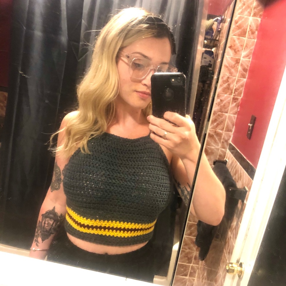 🖤 Crochet Harry Potter Style Crop Top Handmade.